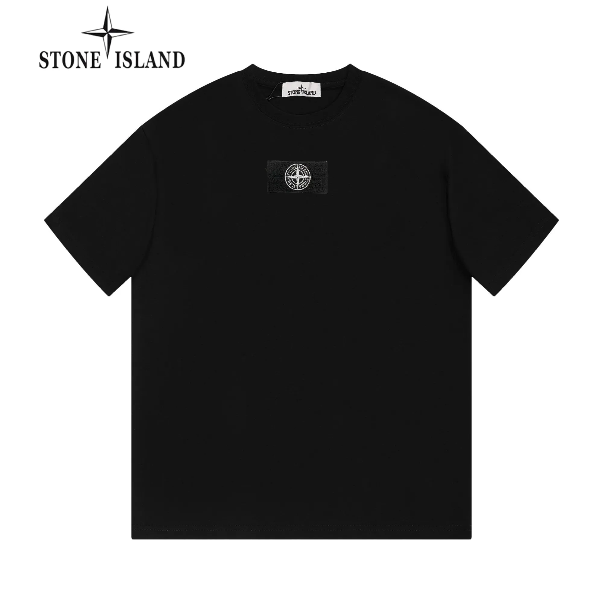 P150 STONE ISLAND Stone Island solid color logo, available at the counter, original order, fashionable and casual round neck short-sleeved T-shirt, the upper body is very unique! Eye-catching and bright, imported original fabric, 🪡 craft letter pattern decorated logo, simple yet fashionable, classic atmosphere, comfortable and breathable, handsome and stylish upper body, 2️⃣ recommended colors, size: S-2XL